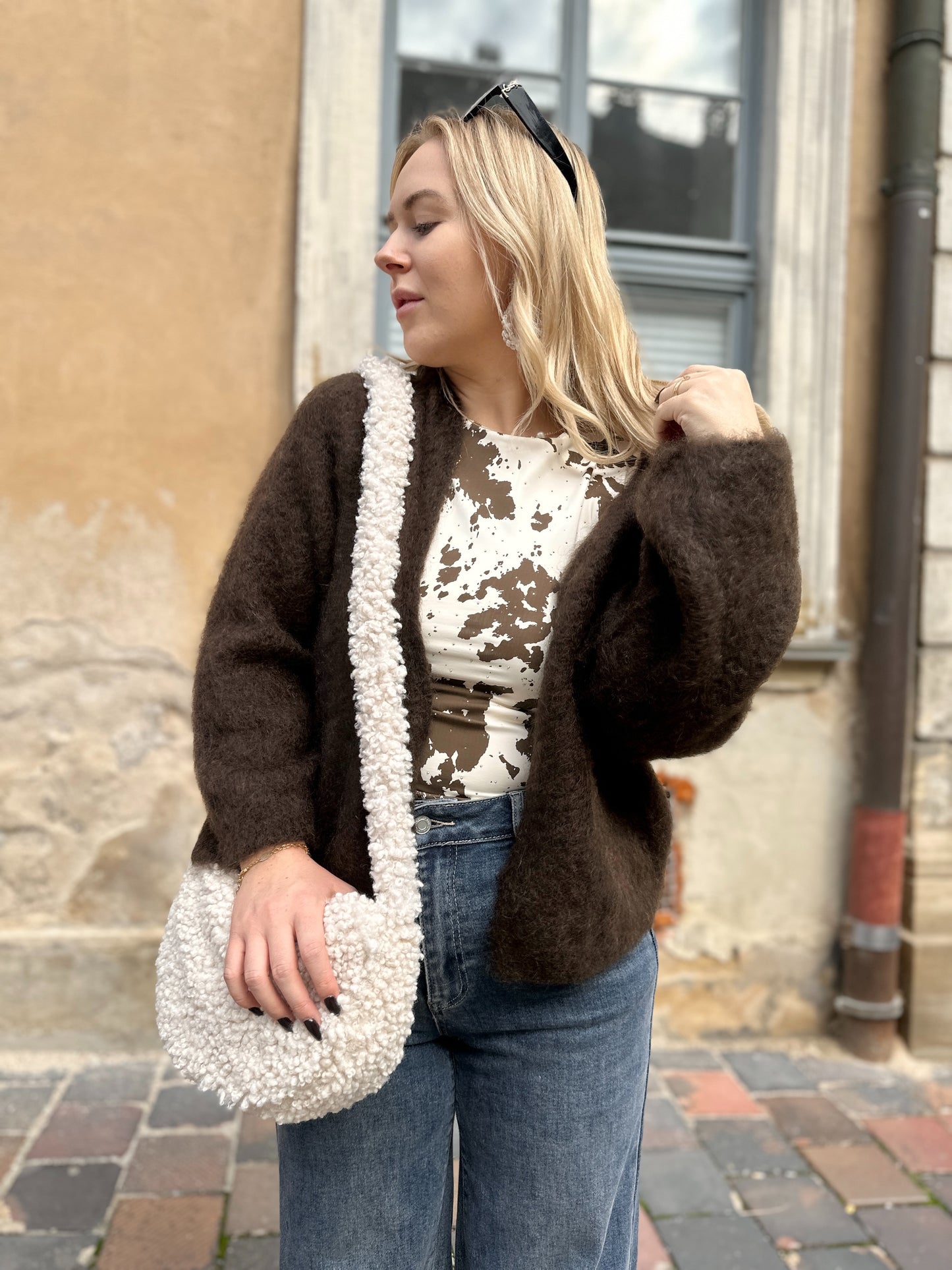 Cow Top mit Glitzer
