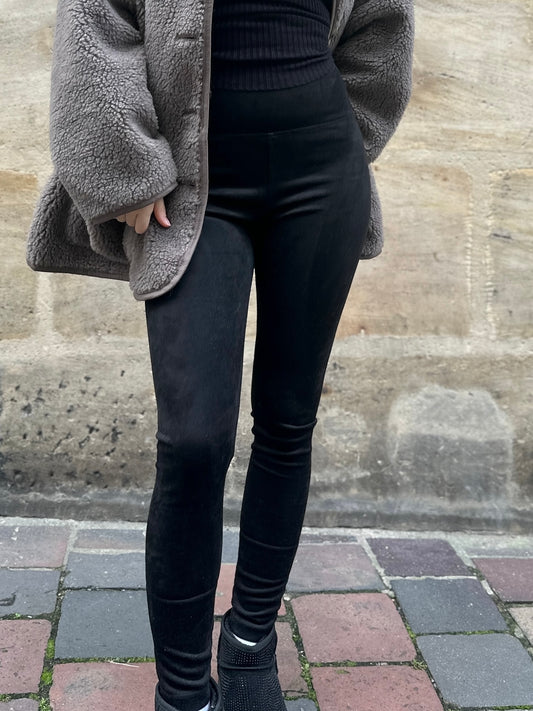 Leggins Wildlederoptik