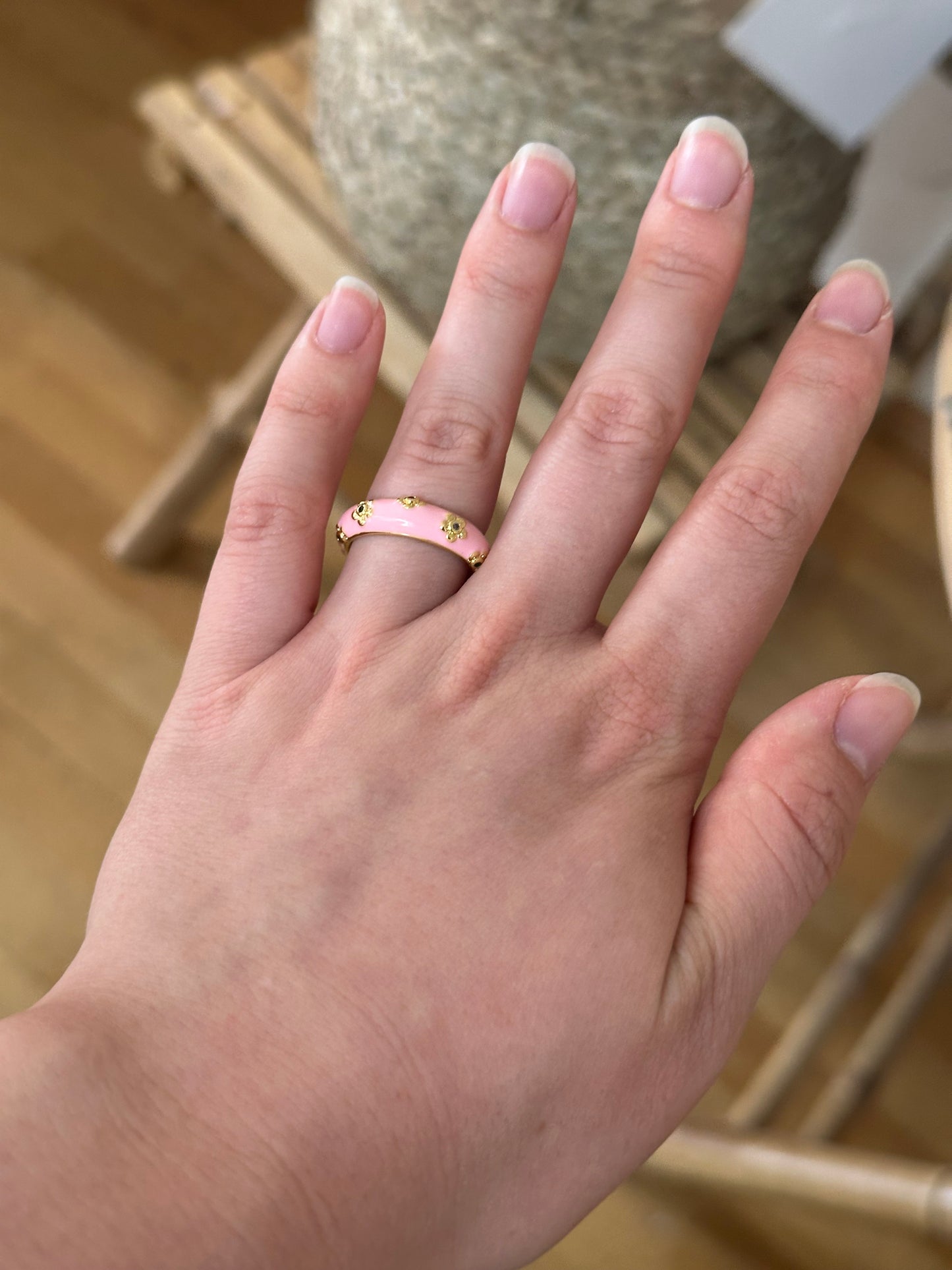 Pink Flower Ring