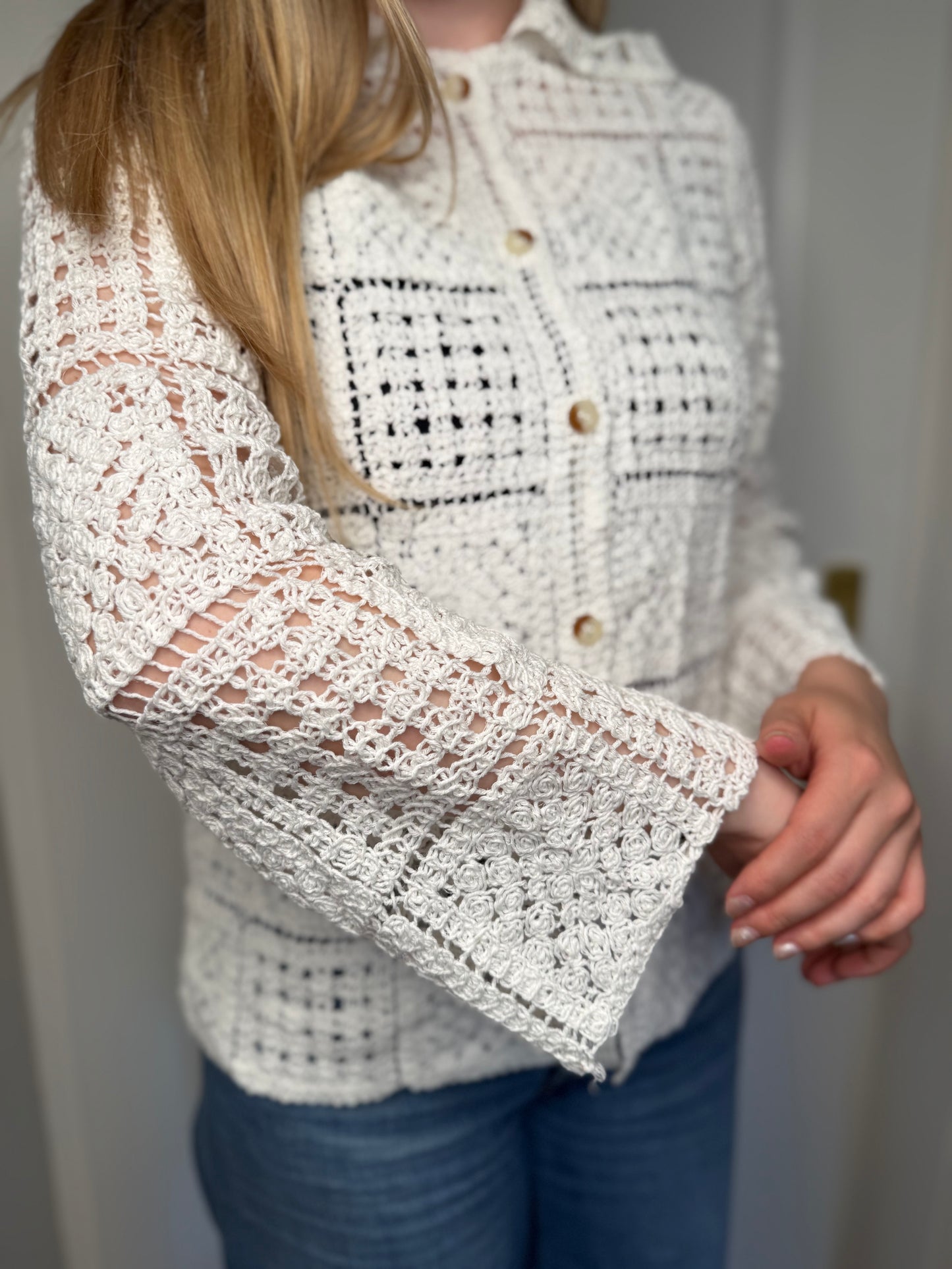 Häkel-Strickjacke Elina