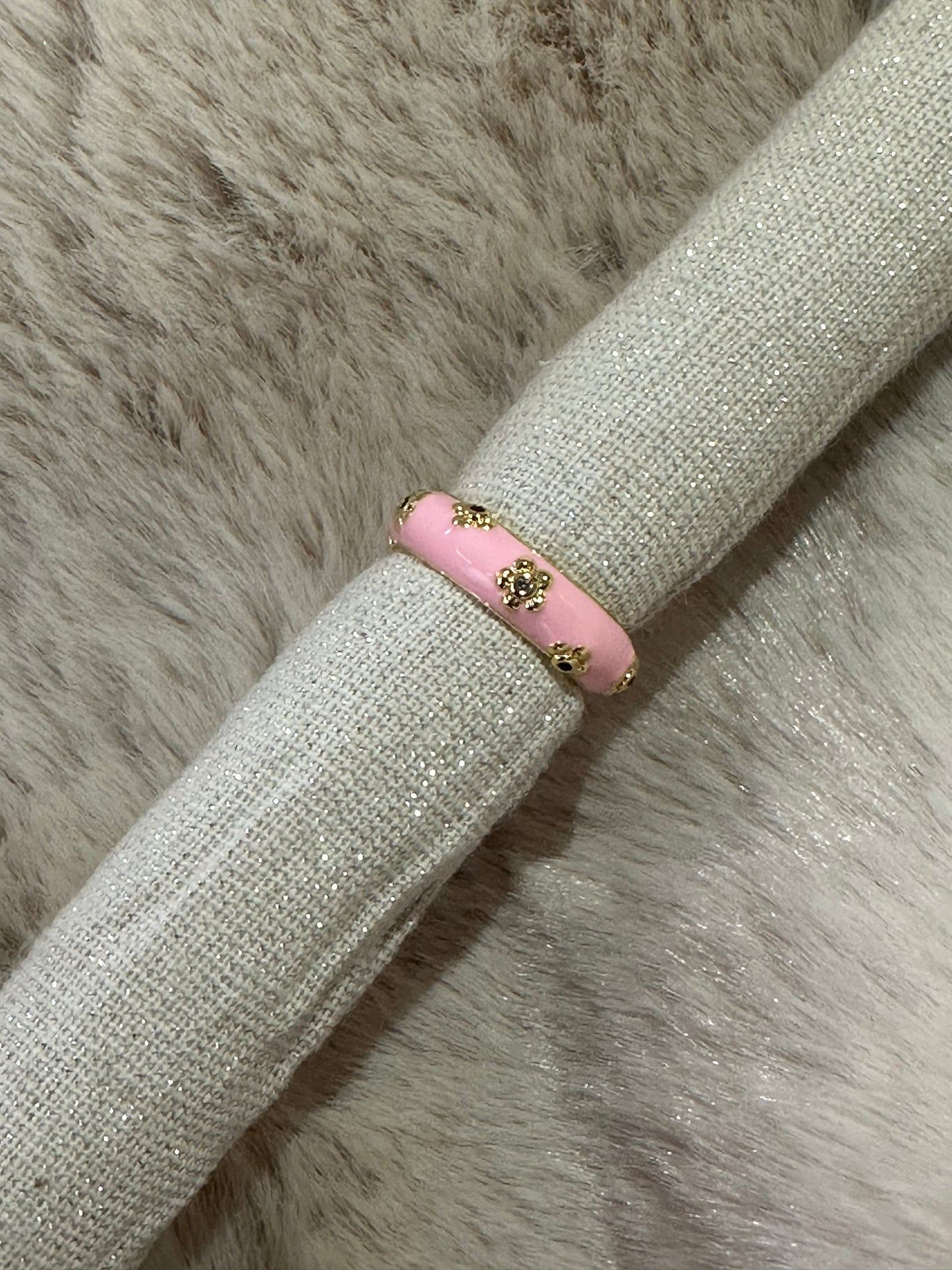 Pink Flower Ring