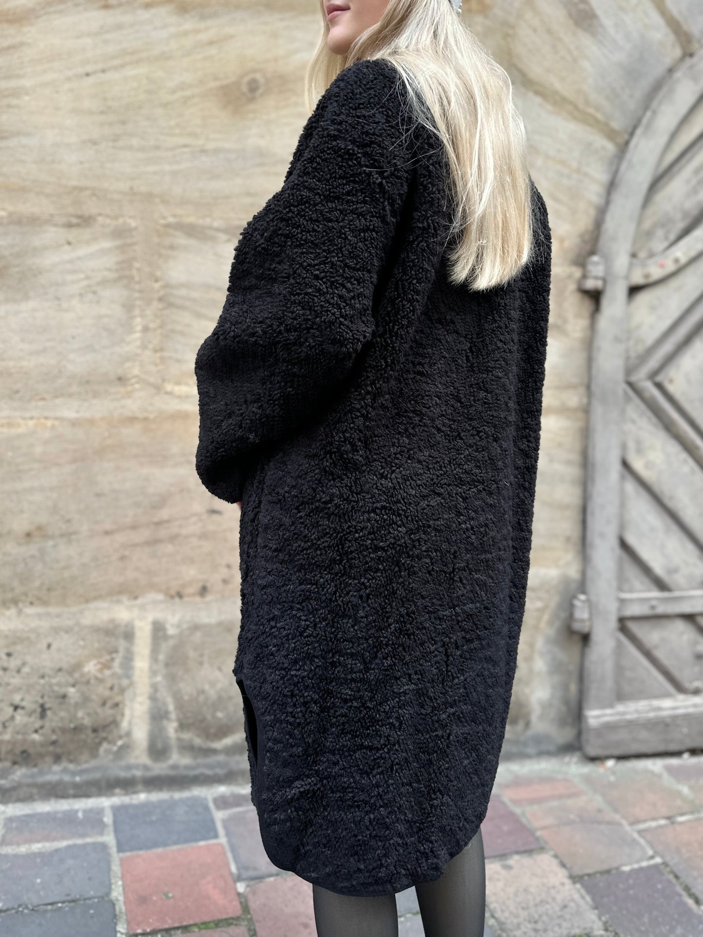 Teddymantel schwarz
