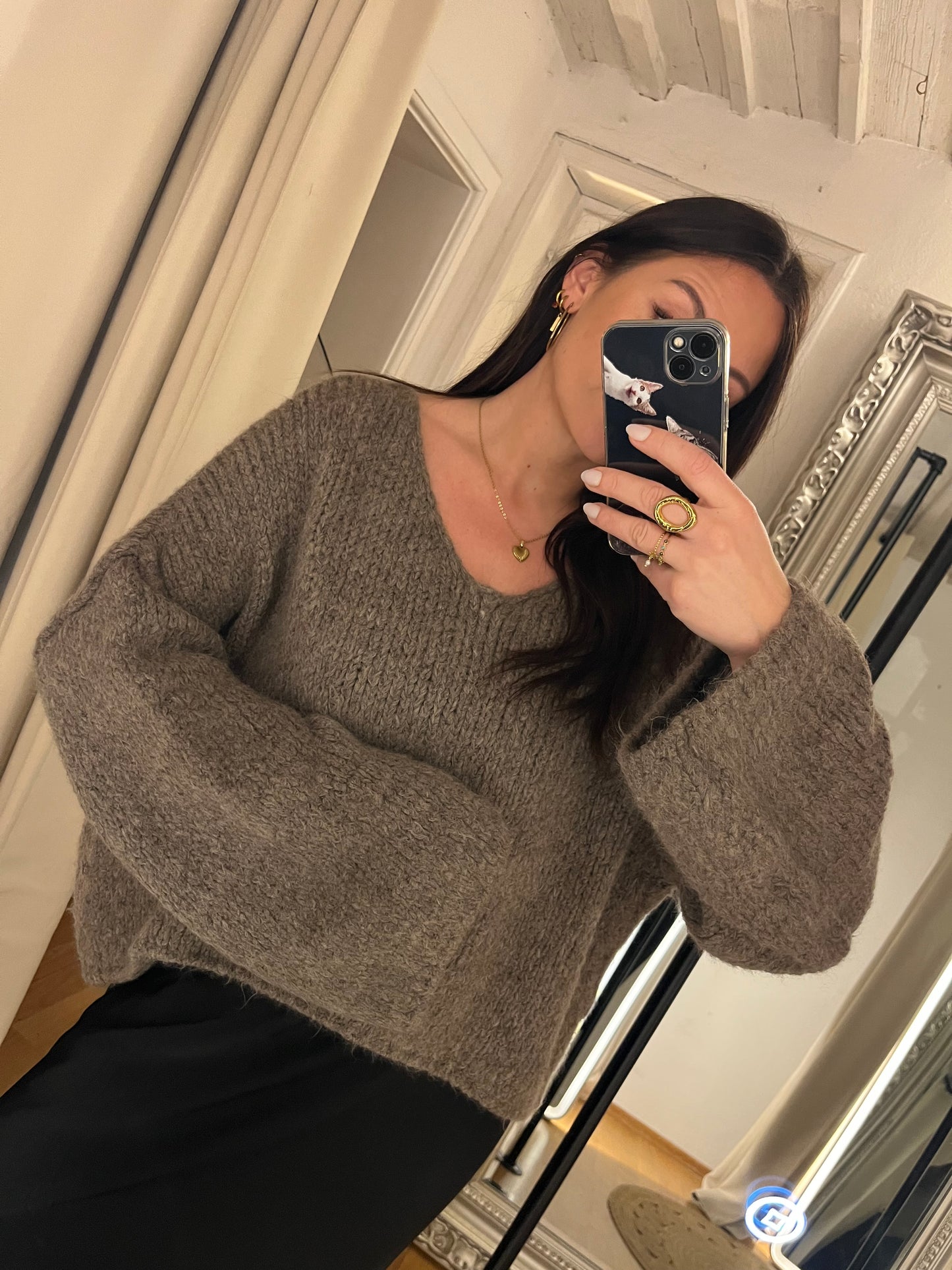 Strickpullover Emma Taupe