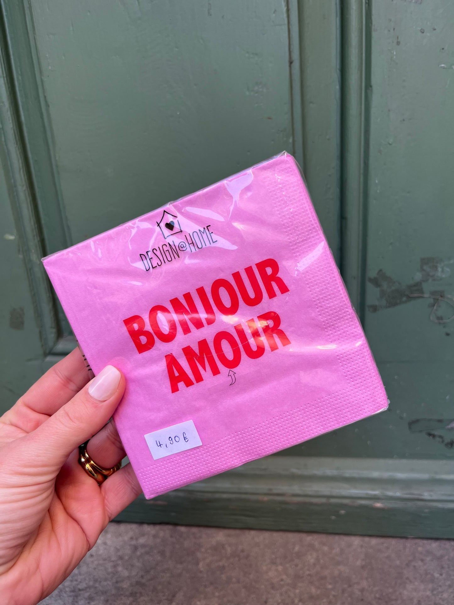 Servietten Bonjour Amour