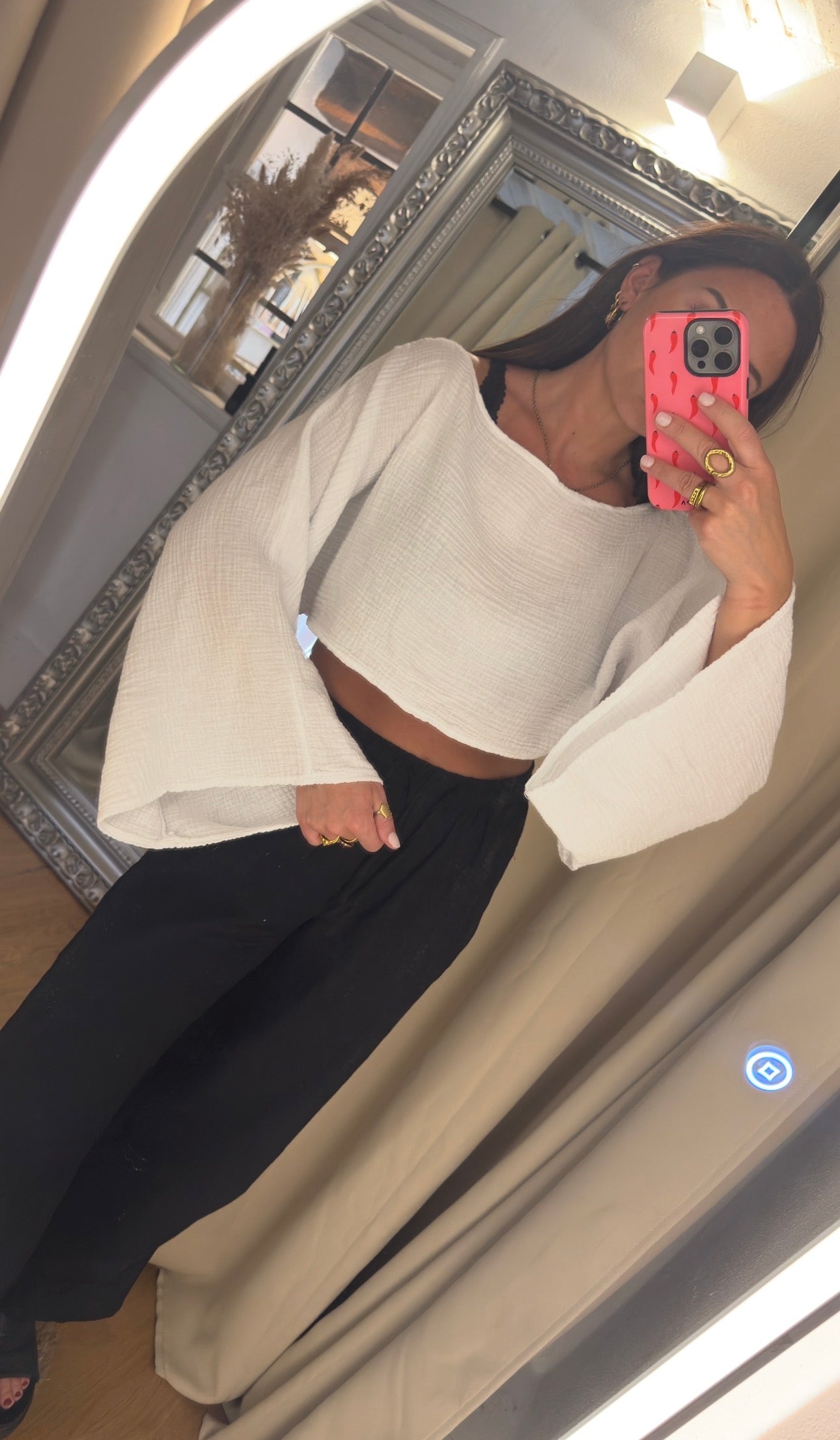 Wide Sleeve Top Musselin
