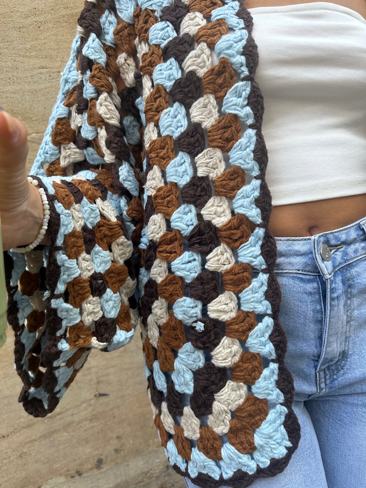 Boho Patch Cardigan HANDMADE