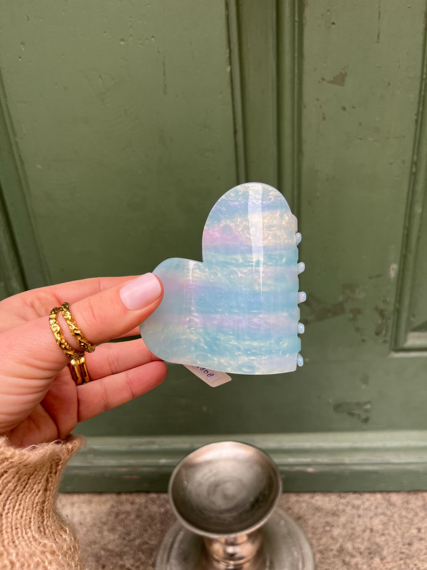 Haarklammer Blue Heart