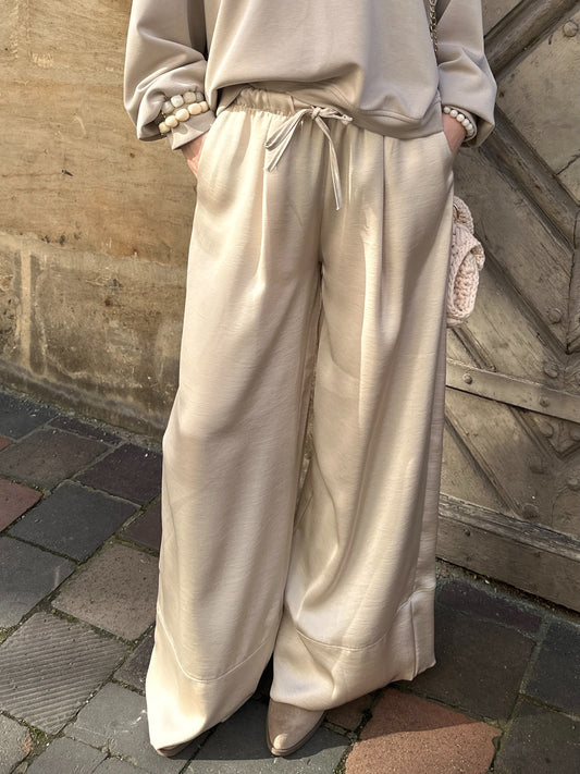 Satin Pants Livia Vanille