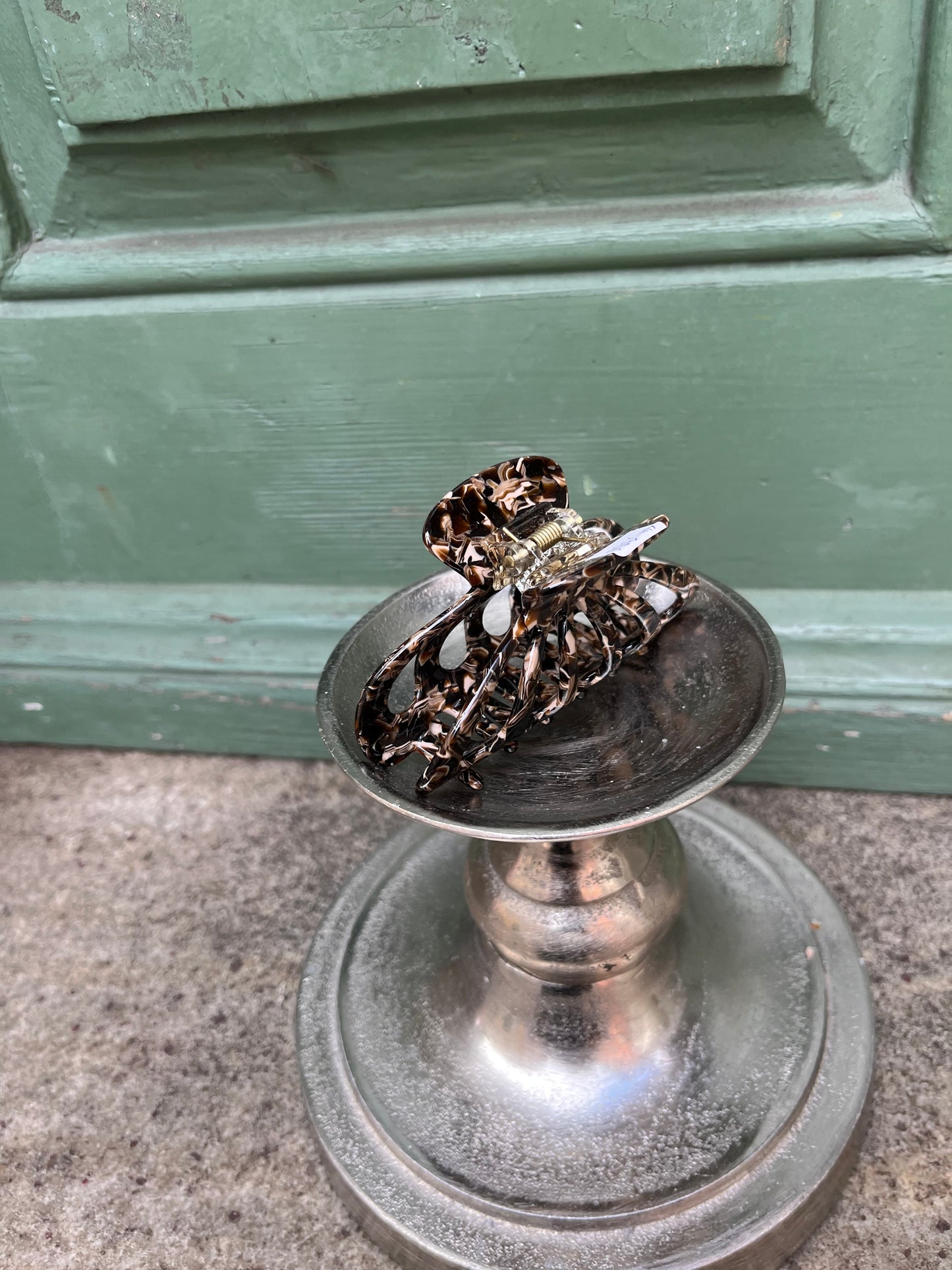 Haarklammer groß Coffee Swirl