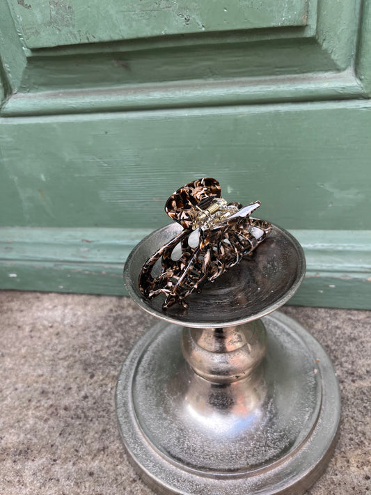 Haarklammer groß Coffee Swirl