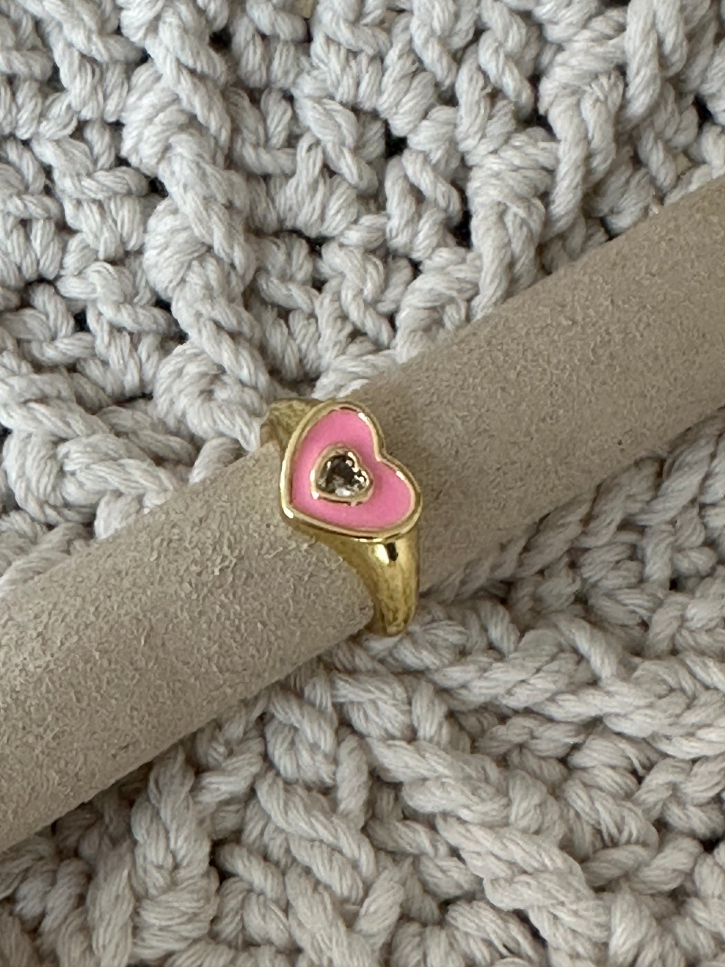 Pink Heart Ring