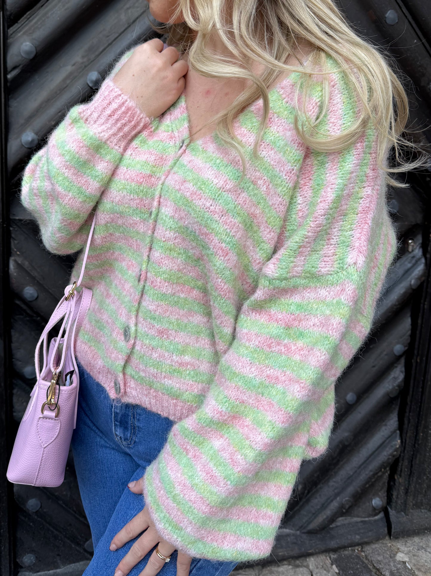 Cardigan Lima Strawberry Matcha