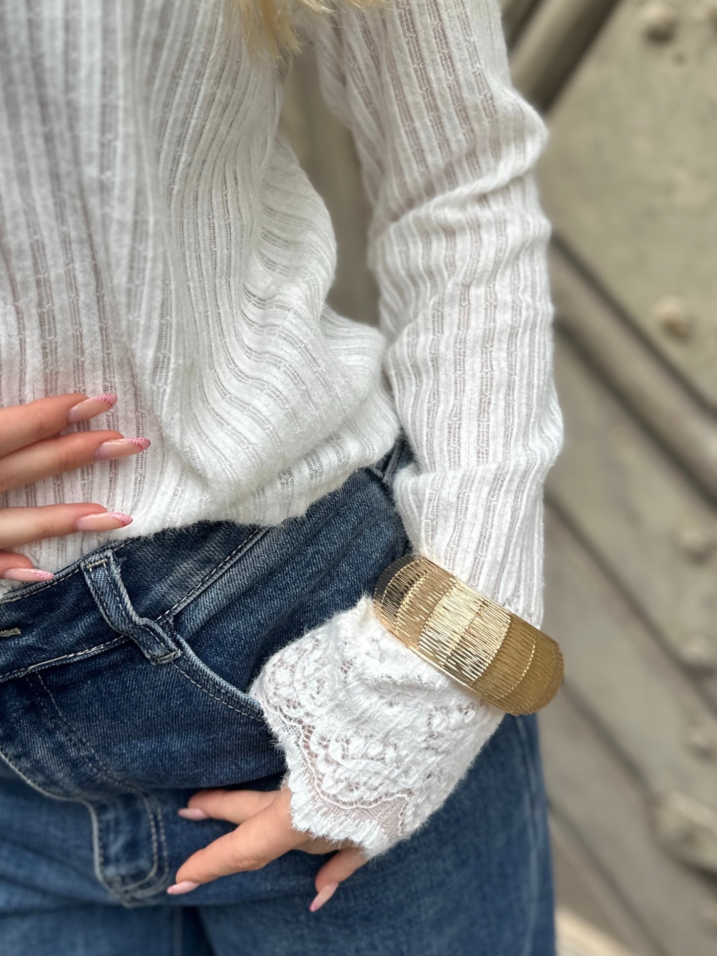 Longsleeve mit Spitze