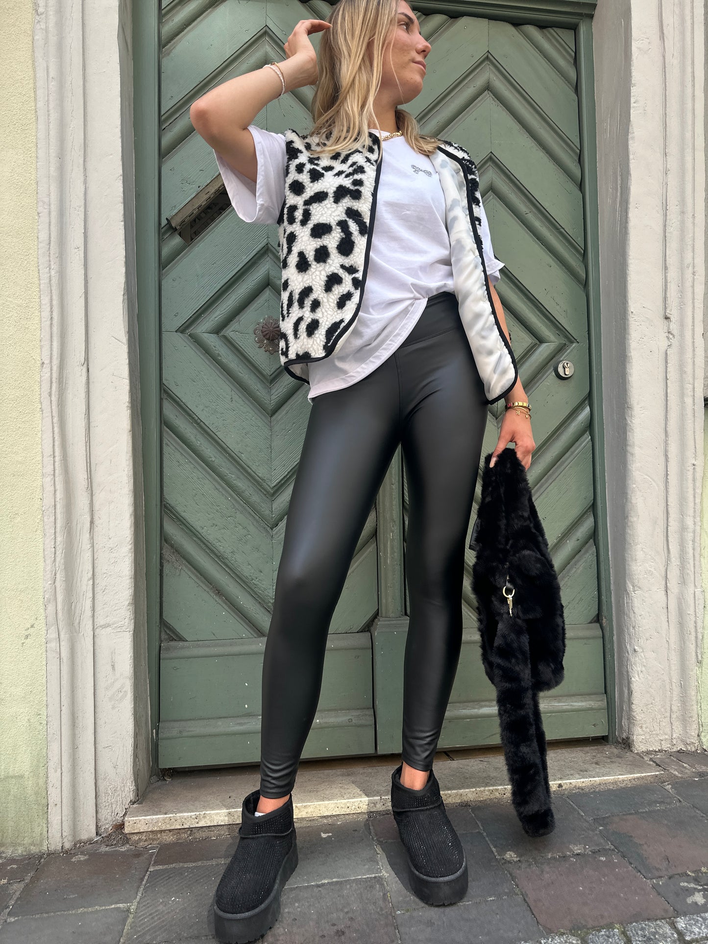 Leder Leggings