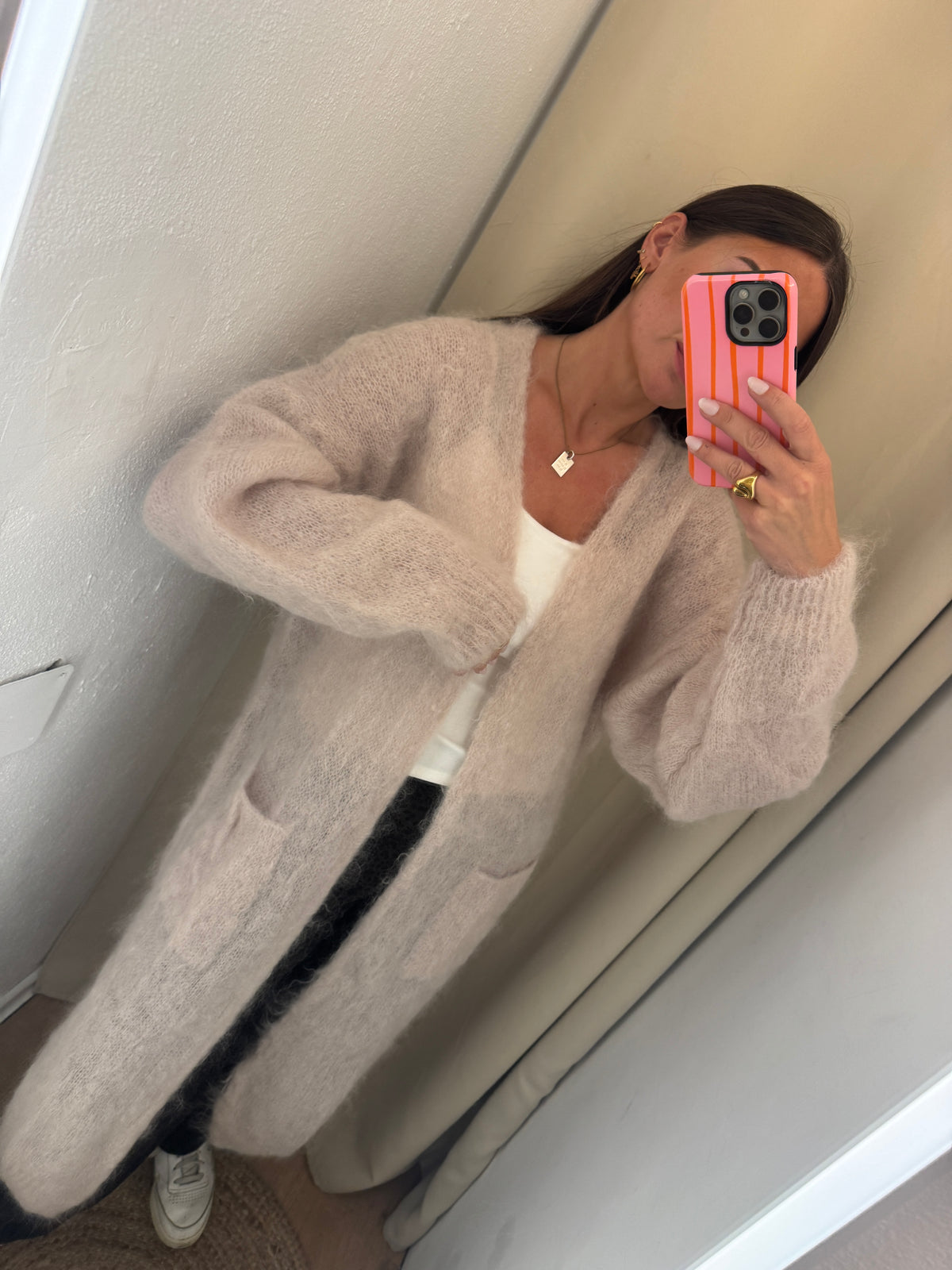Langer Kid Mohair Mantel
