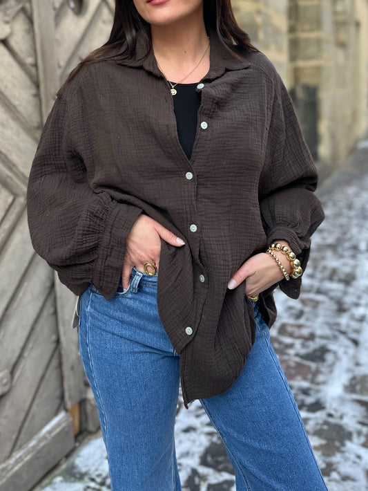 Musselinbluse Brownie