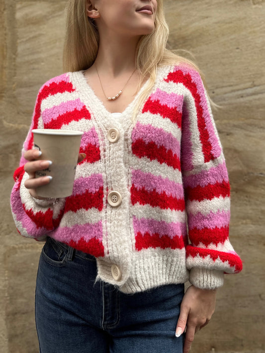 Cardi rosa Streifen