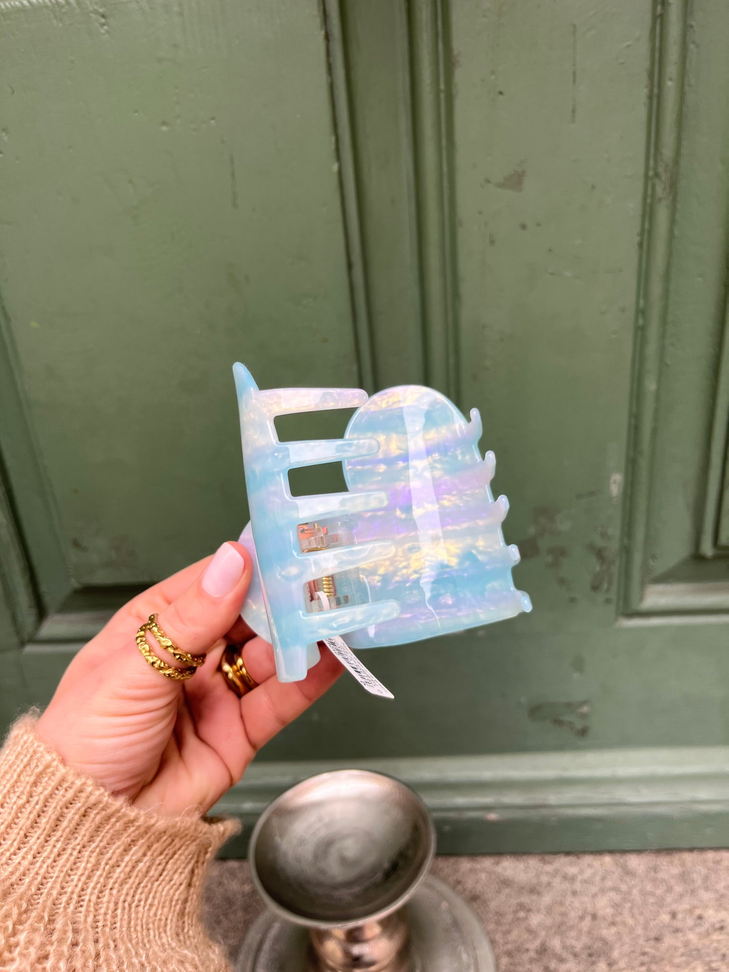 Haarklammer Blue Heart