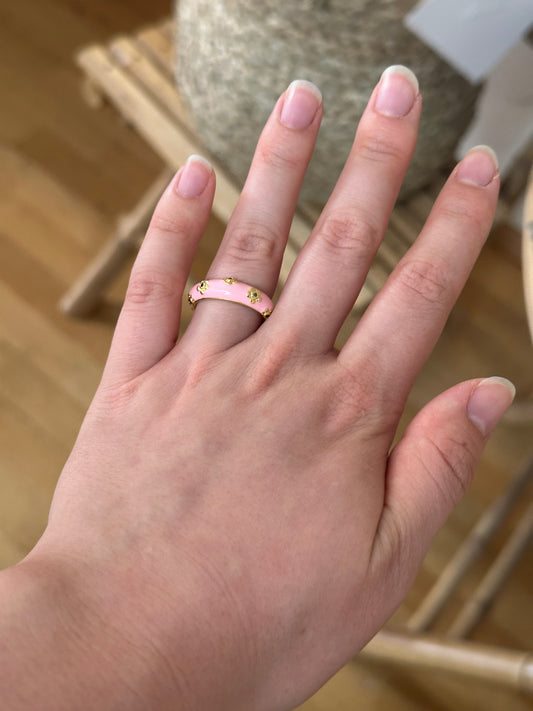 Pink Flower Ring