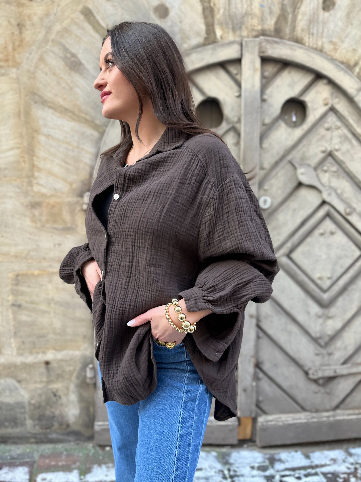 Musselinbluse Brownie