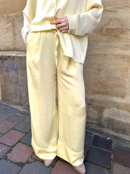 Satin Pants Livia Yellow