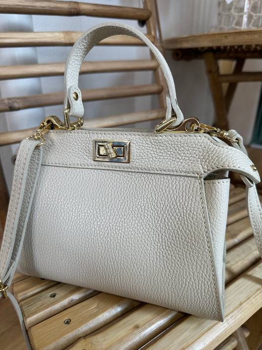 Echtleder Bag in Cream