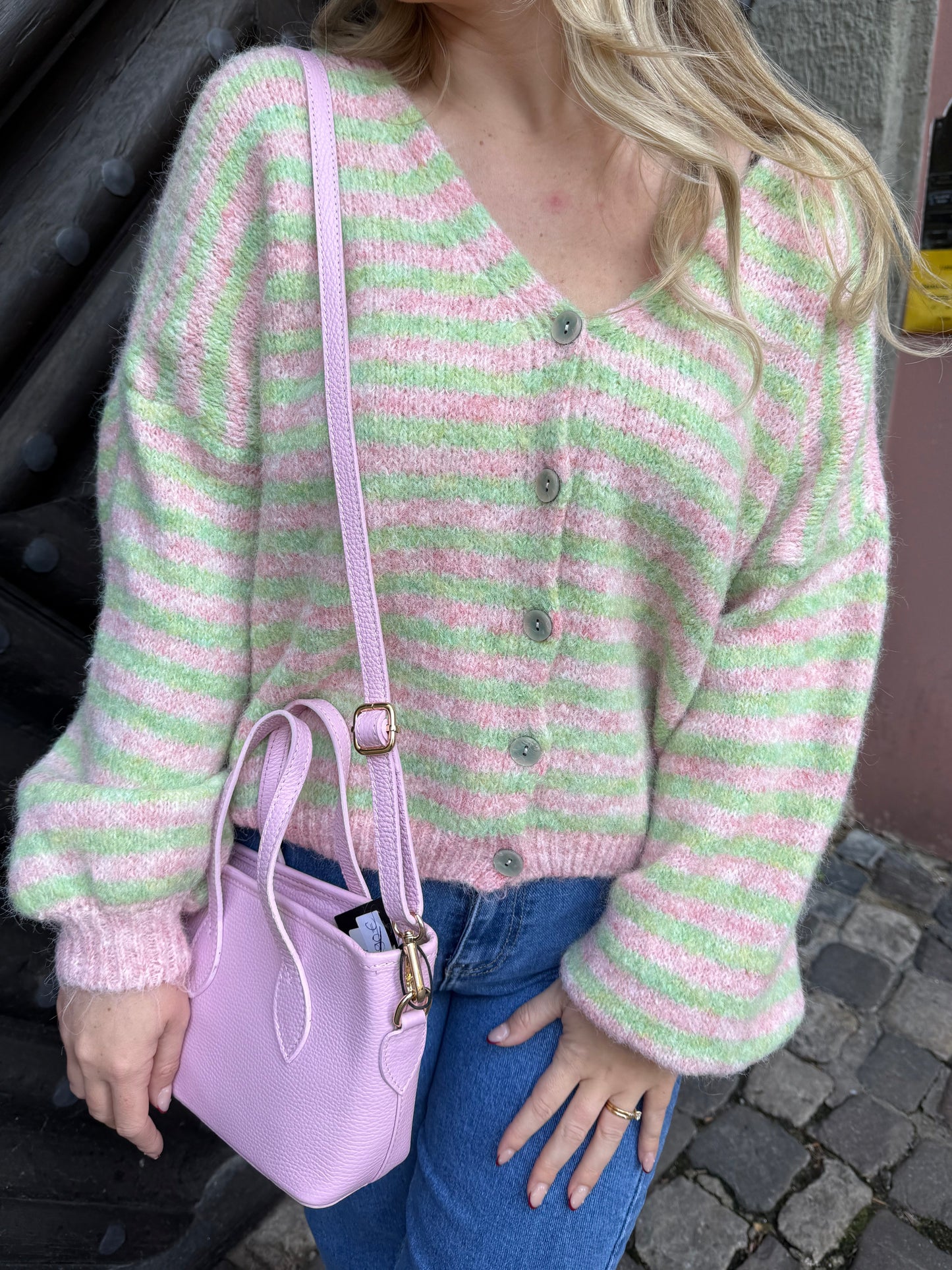 Cardigan Lima Strawberry Matcha