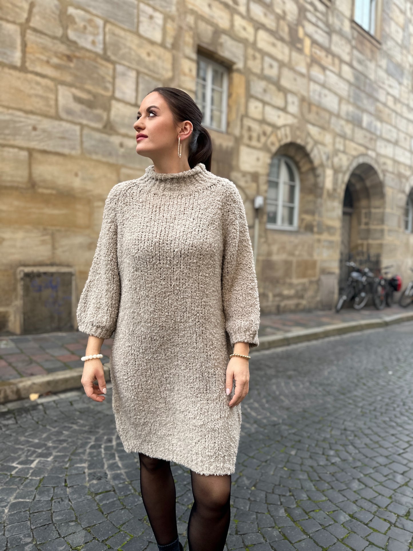 Cozy Strickkleid Neutral Muse