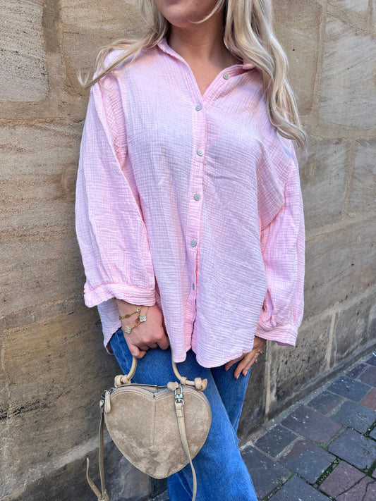 Musselinbluse Bubblegum