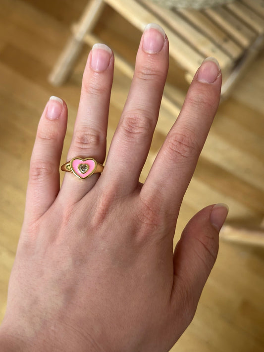 Pink Heart Ring