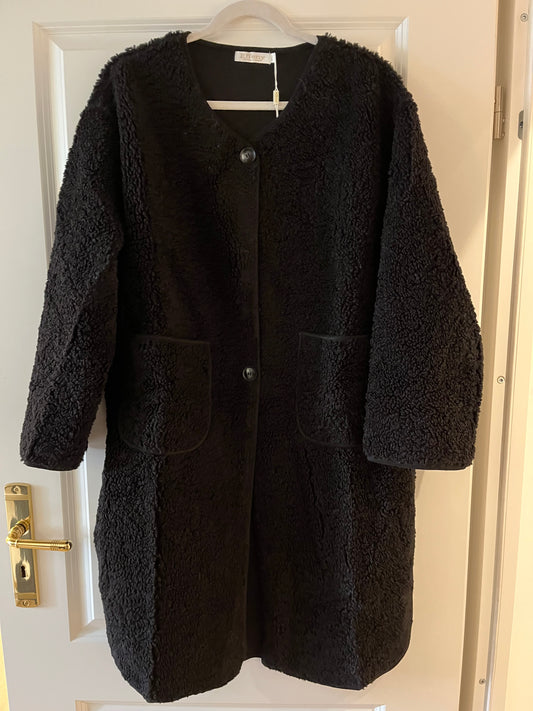 Teddymantel Schwarz