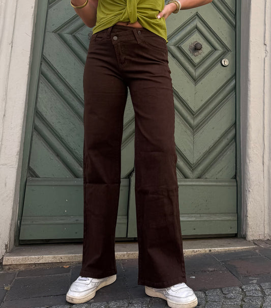 Jeans Wide Leg Choco