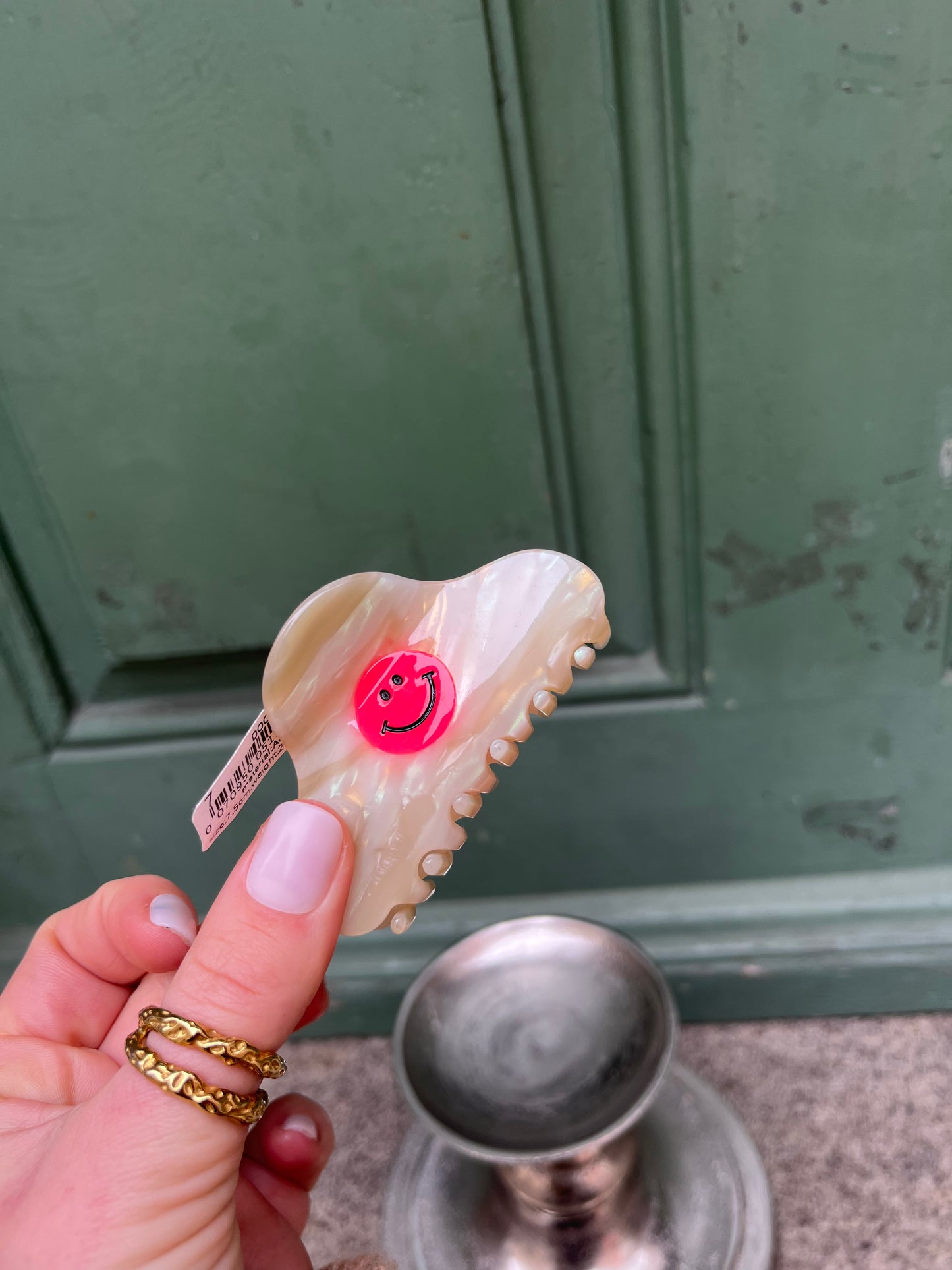 Haarklammer Pinky Smiley