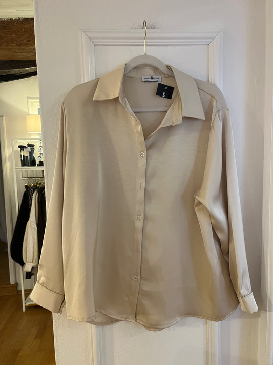 Satinbluse Lina Vanille