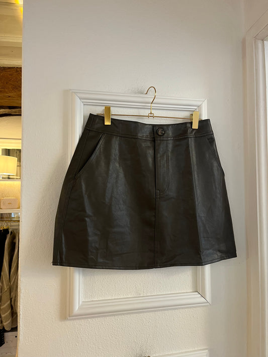 Kunstlederrock Sissy Braun