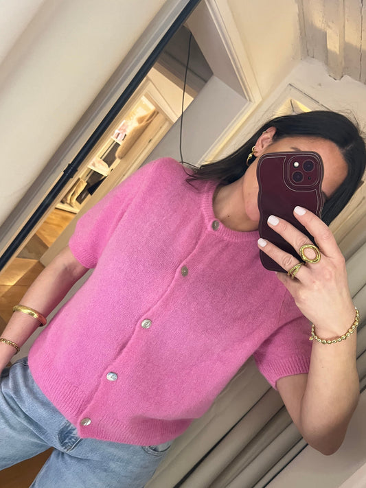 Halbarm Cardigan Ina Altrosa