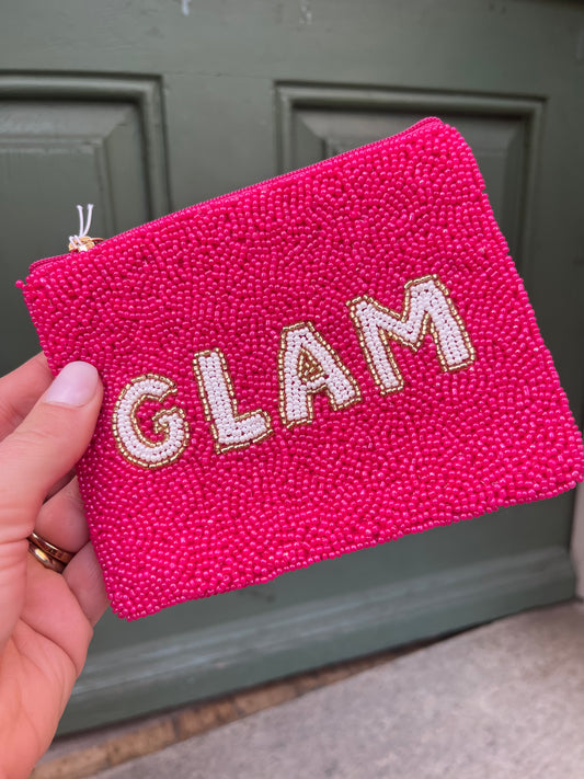GLAM – Perlenbörse in Pink