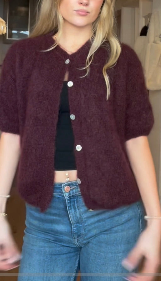 Kid Mohair Cardigan Shorty