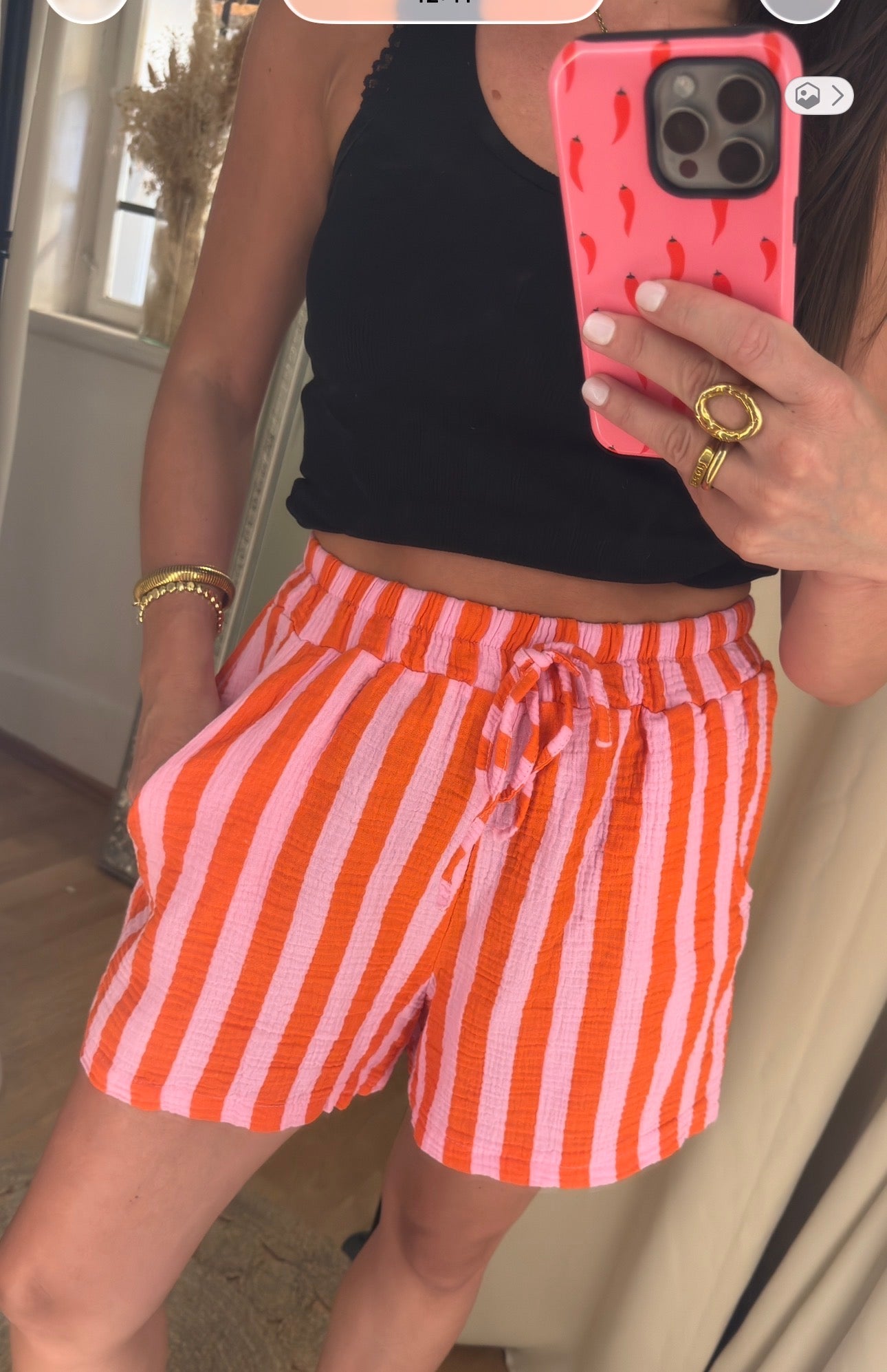 Musselinshorts Stripes