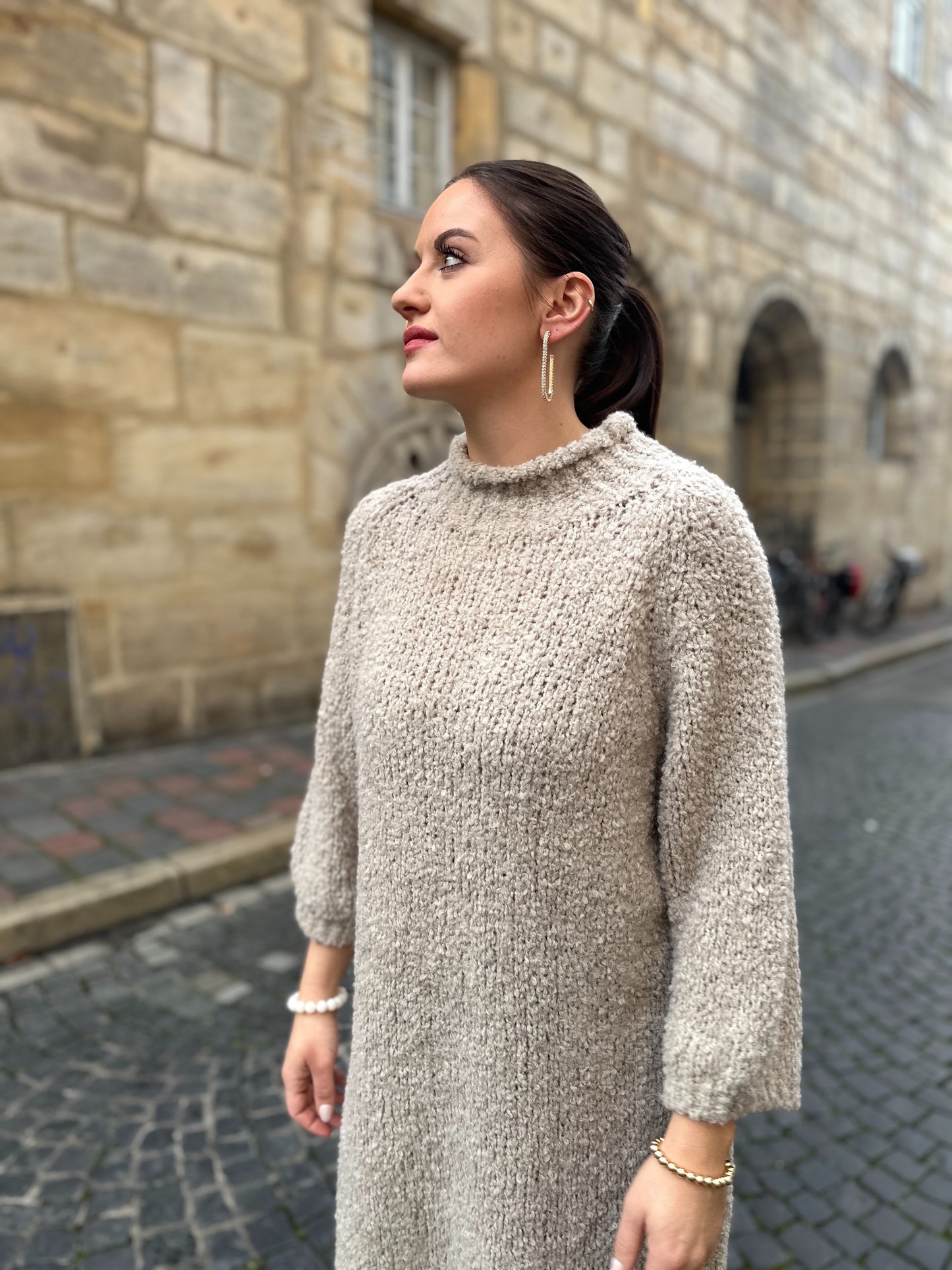 Cozy Strickkleid Neutral Muse