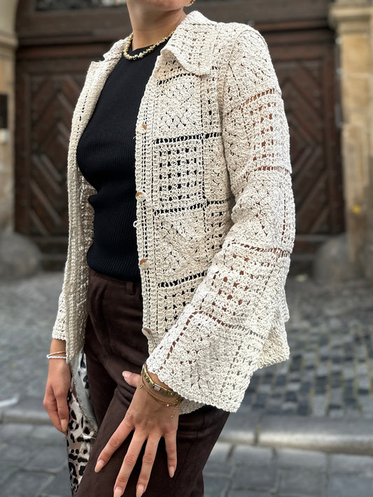 Häkeljäckchen Clara Beige
