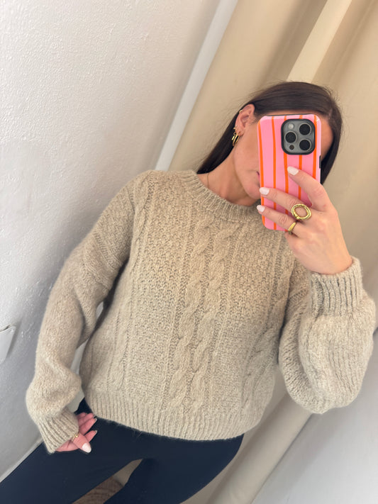 Pullover Zopfmuster