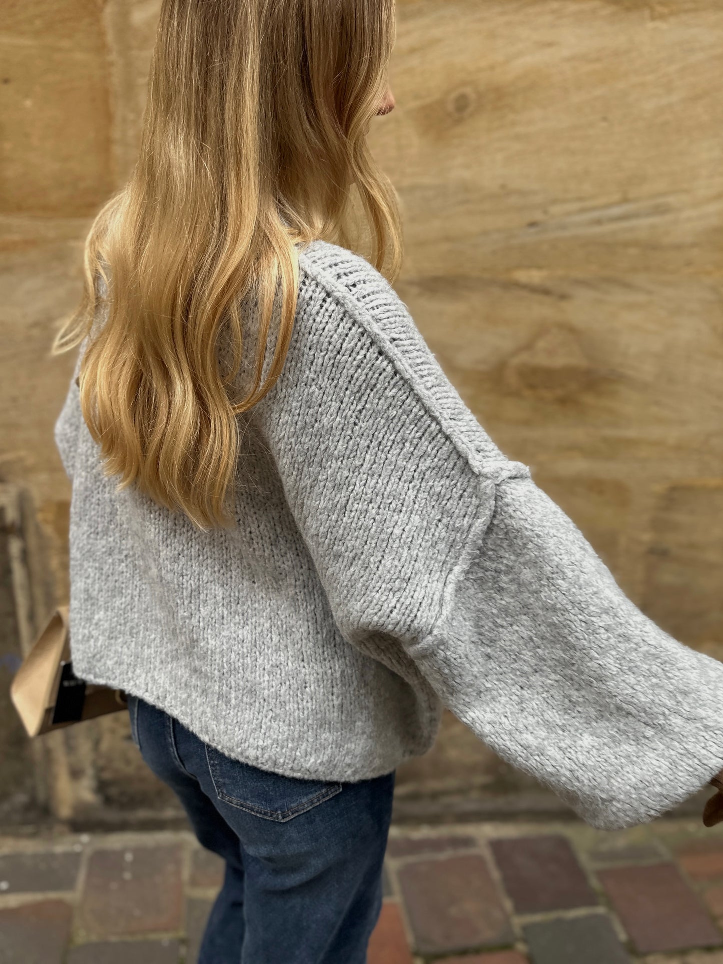Strickpulli Grey Cloud