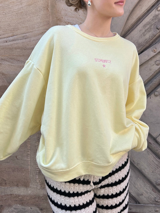 Sweatshirt St. Moritz Backprint Yellow