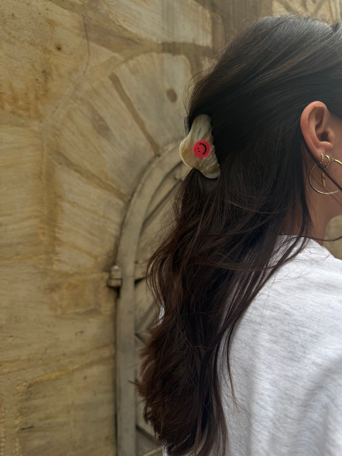 Haarklammer Pinky Smiley