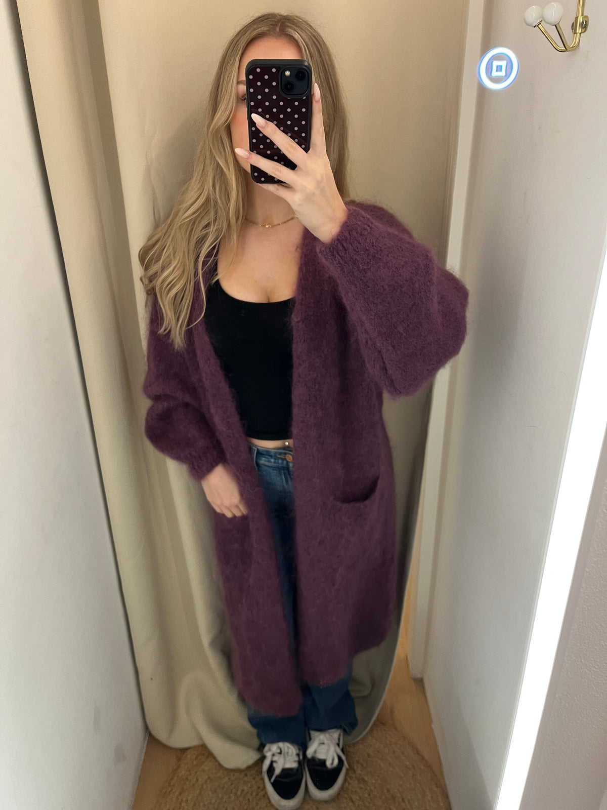 Langer Kid Mohair Mantel