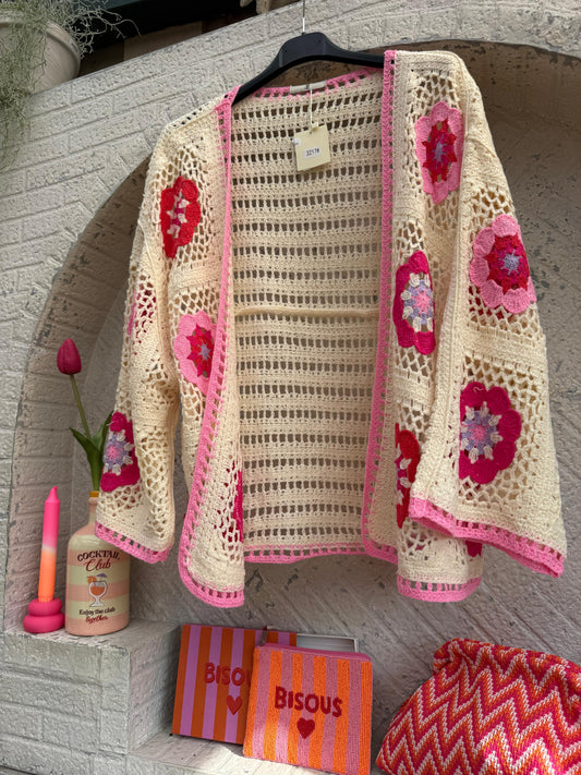 Häkelcardigan Summer Pink