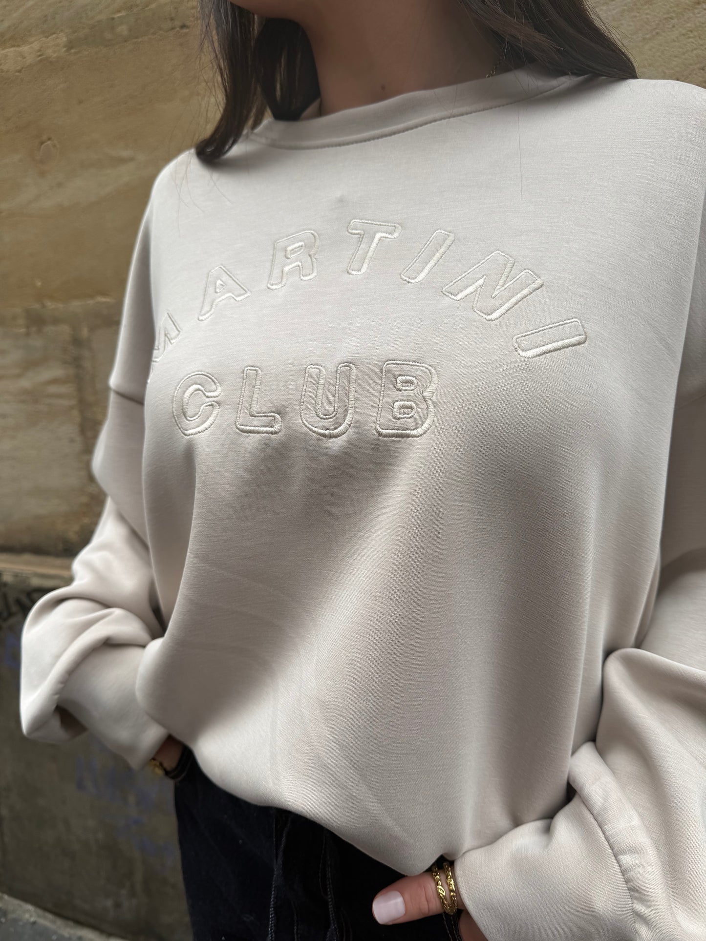 Sweatshirt Martini Club Beige