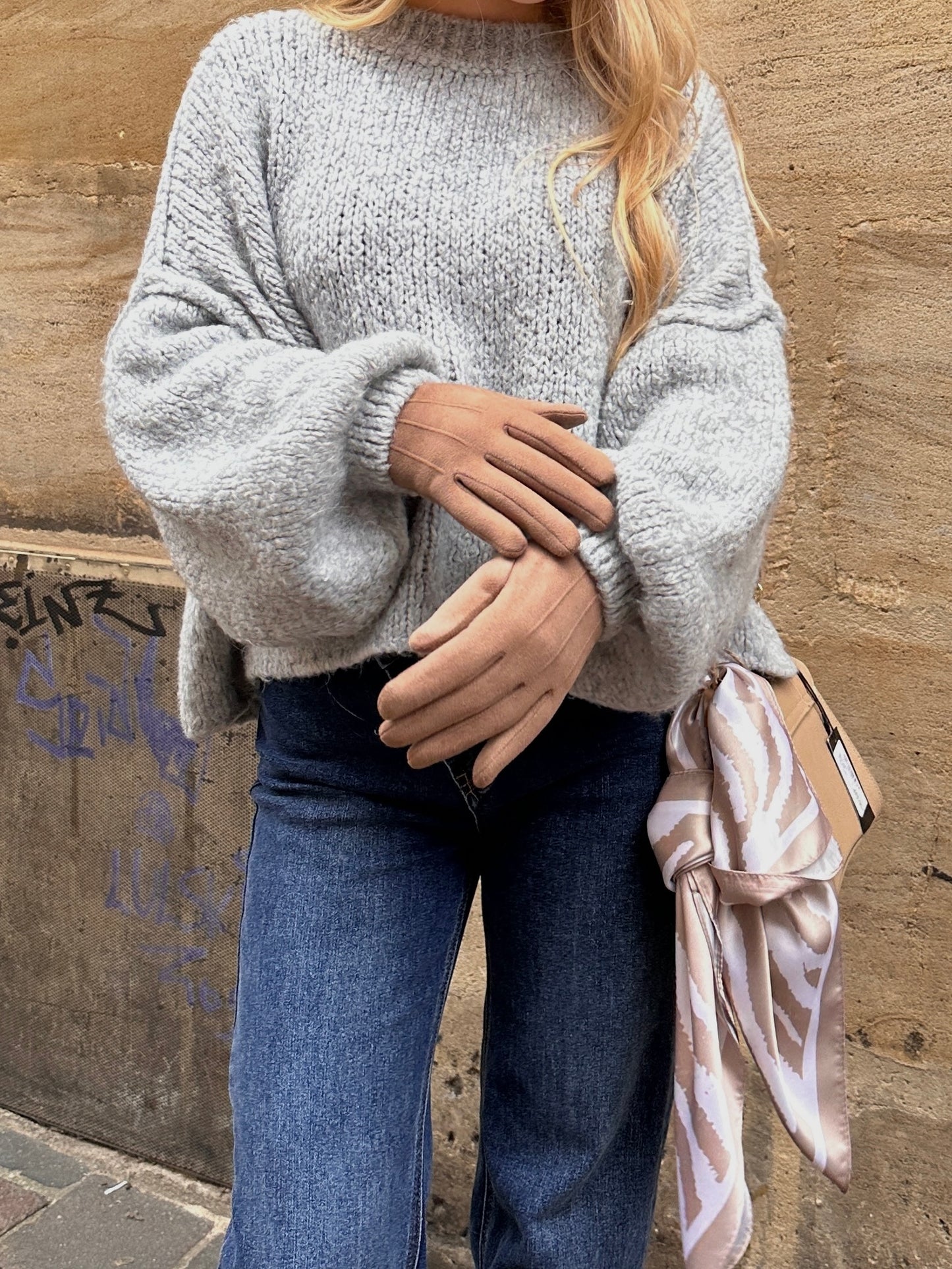 Strickpulli Grey Cloud