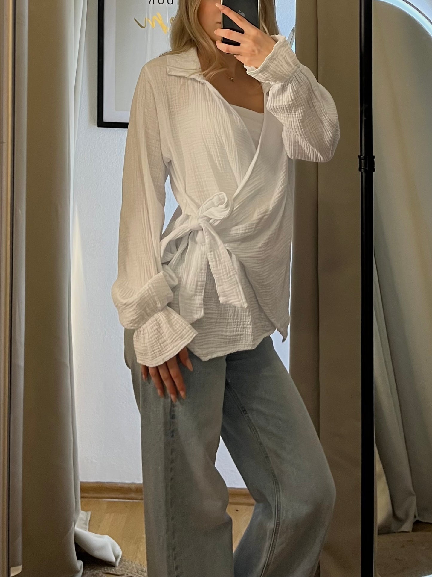 Gebundene Bluse